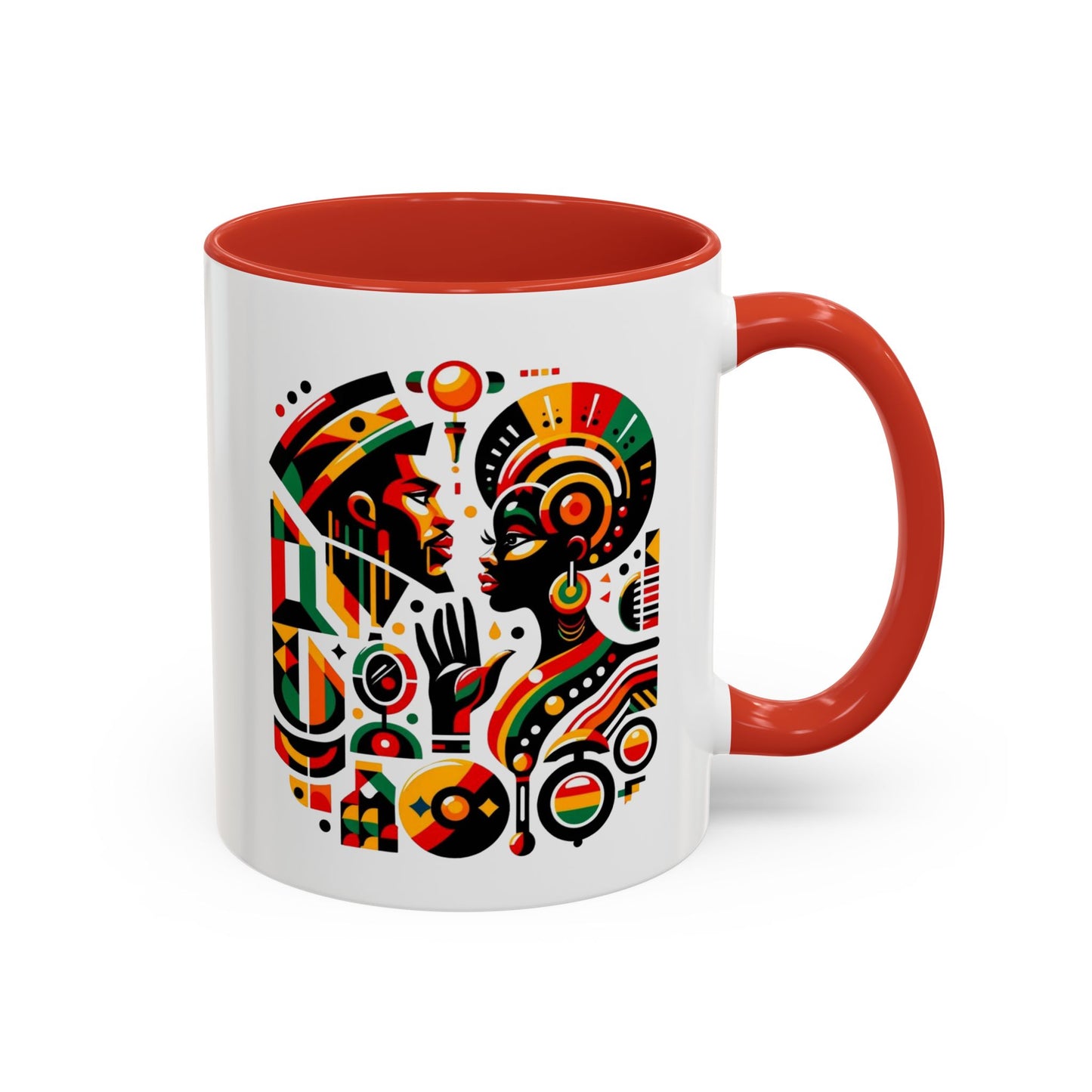 Artistic Black Beauty Coffee Mug - 11oz & 15oz - Vibrant Cultural Design for Home & Office