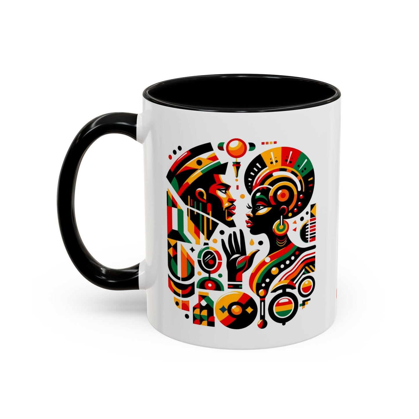 Artistic Black Beauty Coffee Mug - 11oz & 15oz - Vibrant Cultural Design for Home & Office