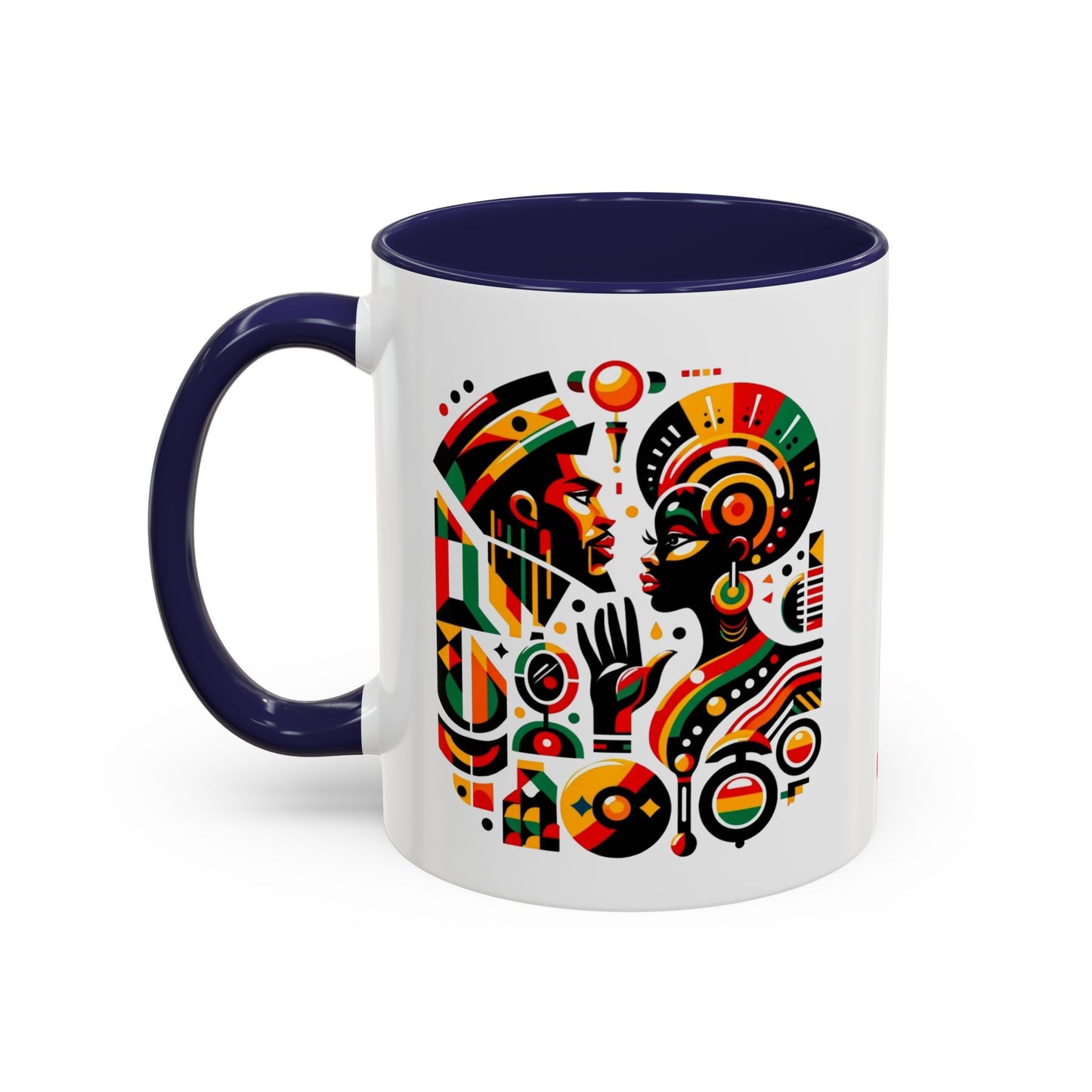 Artistic Black Beauty Coffee Mug - 11oz & 15oz - Vibrant Cultural Design for Home & Office