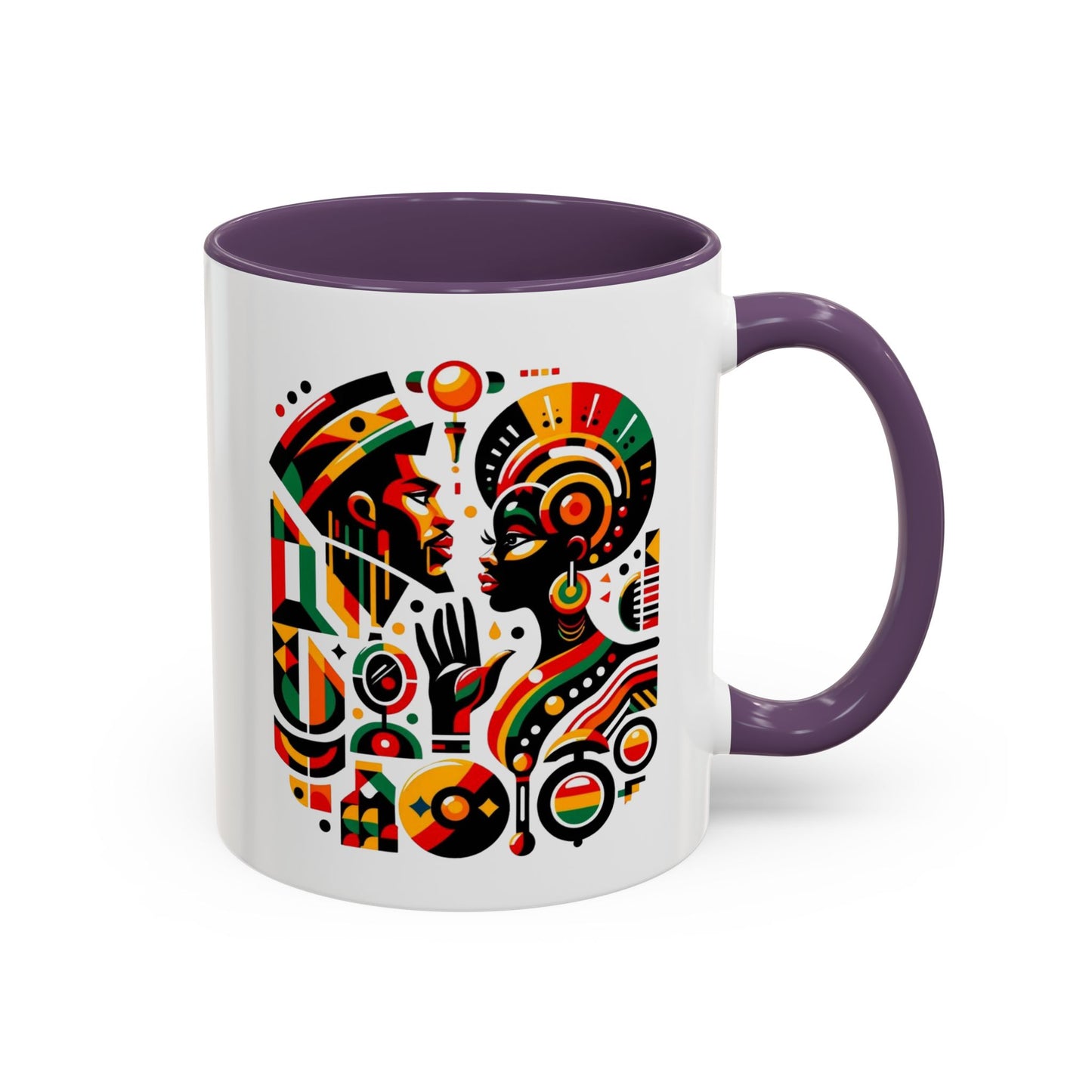 Artistic Black Beauty Coffee Mug - 11oz & 15oz - Vibrant Cultural Design for Home & Office