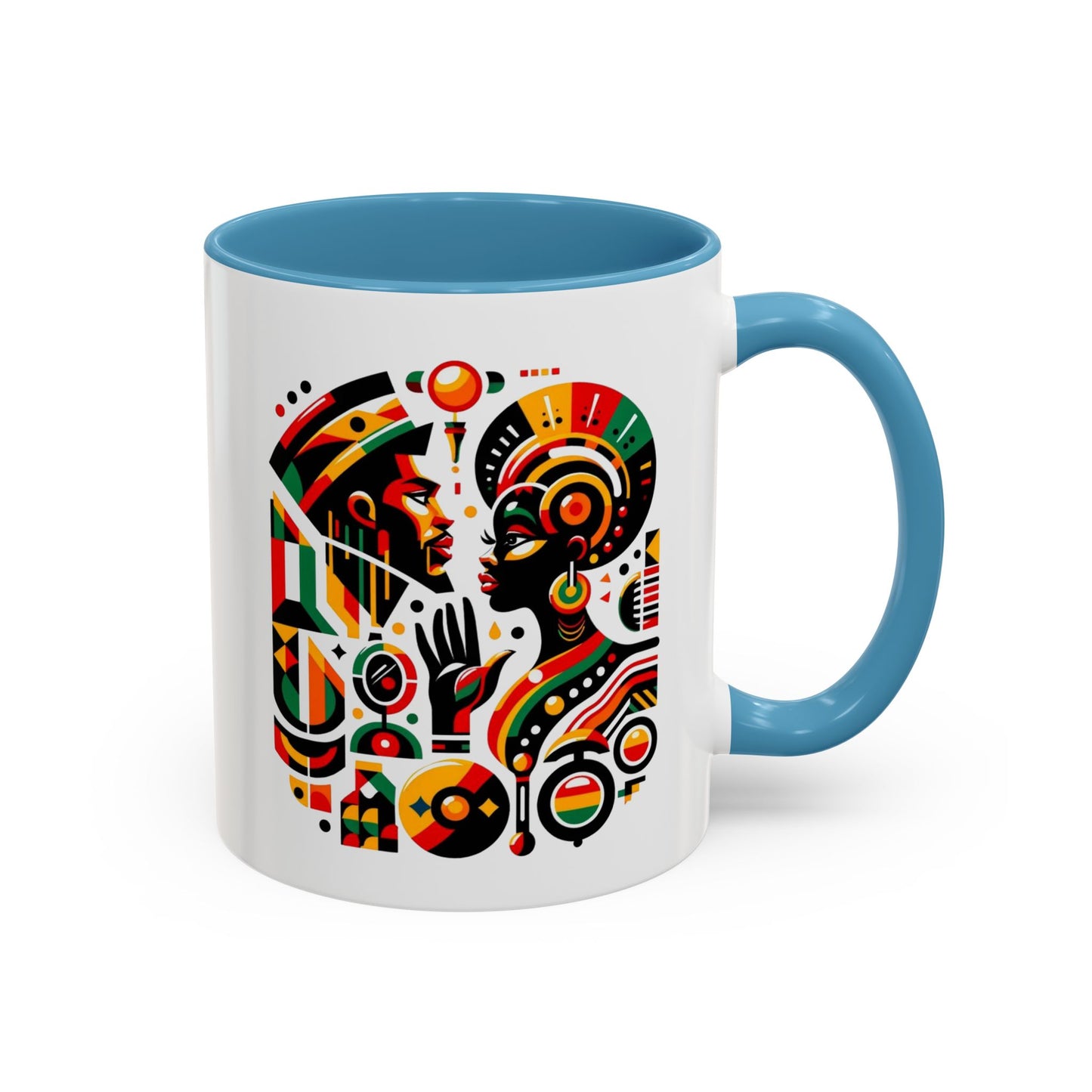 Artistic Black Beauty Coffee Mug - 11oz & 15oz - Vibrant Cultural Design for Home & Office
