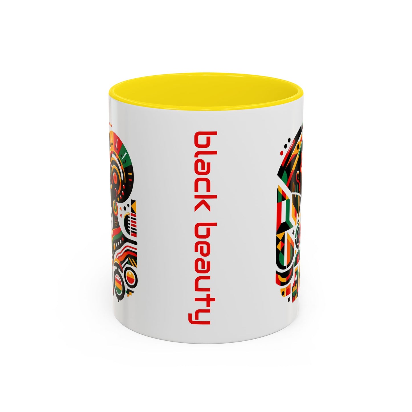 Artistic Black Beauty Coffee Mug - 11oz & 15oz - Vibrant Cultural Design for Home & Office