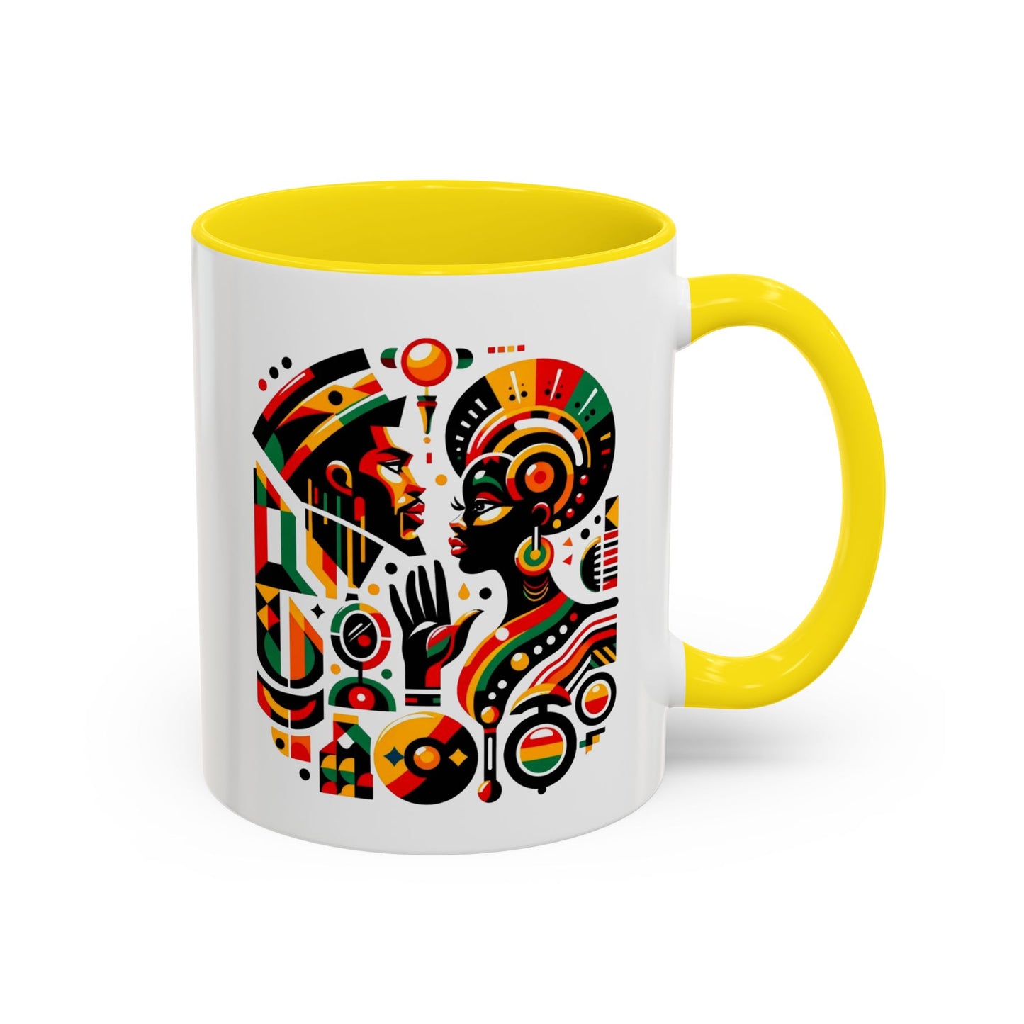 Artistic Black Beauty Coffee Mug - 11oz & 15oz - Vibrant Cultural Design for Home & Office