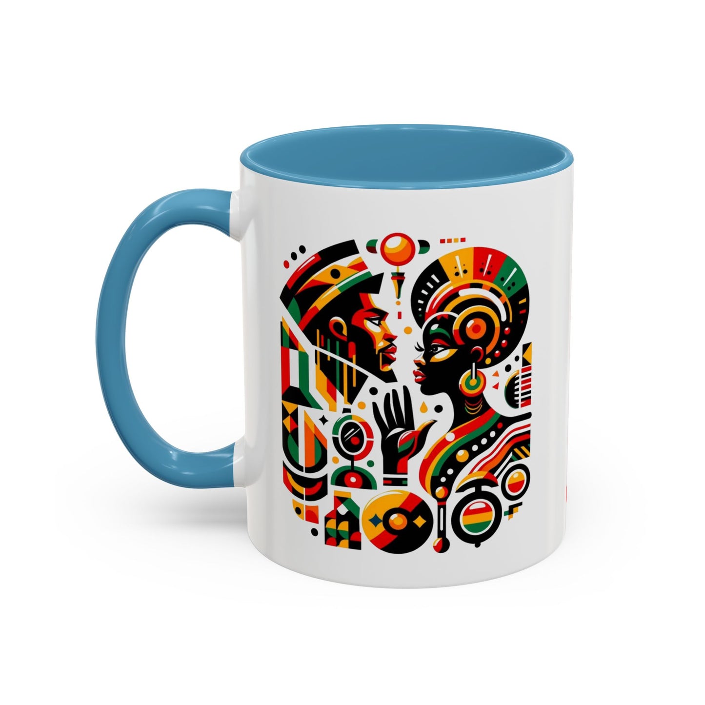 Artistic Black Beauty Coffee Mug - 11oz & 15oz - Vibrant Cultural Design for Home & Office