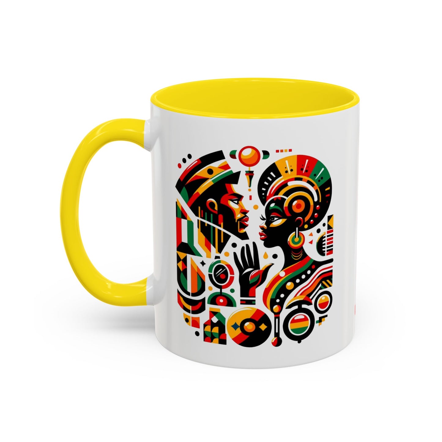 Artistic Black Beauty Coffee Mug - 11oz & 15oz - Vibrant Cultural Design for Home & Office