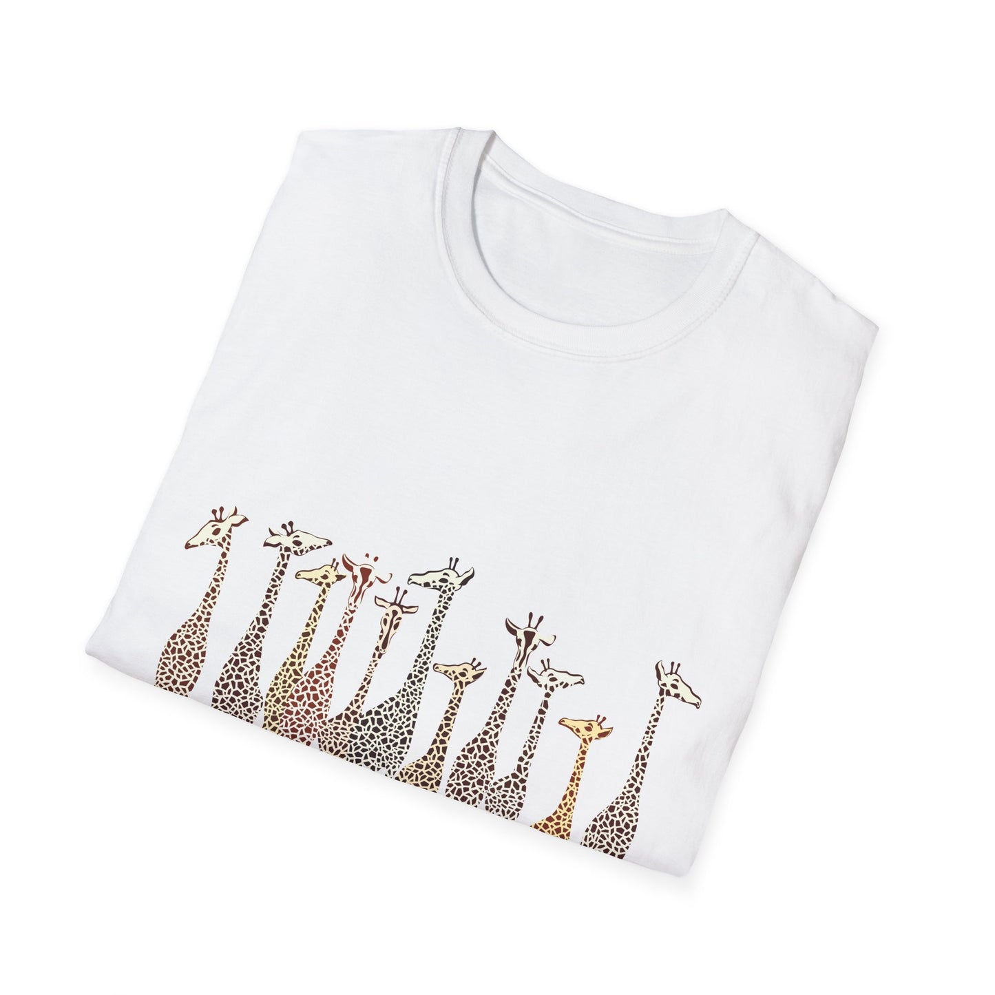 Giraffe Print Unisex Softstyle T-Shirt - Fun and Stylish Wildlife Tee for Nature Lovers