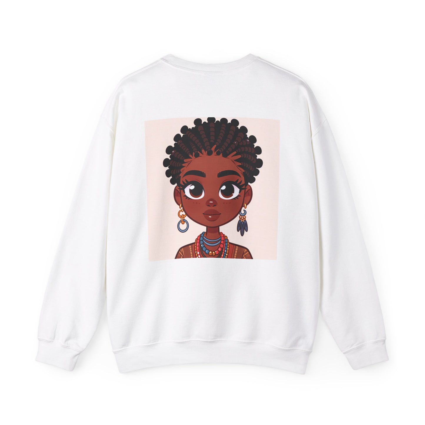 Floral & Cultural Art Crewneck Sweatshirt - Perfect for Spring Celebrations