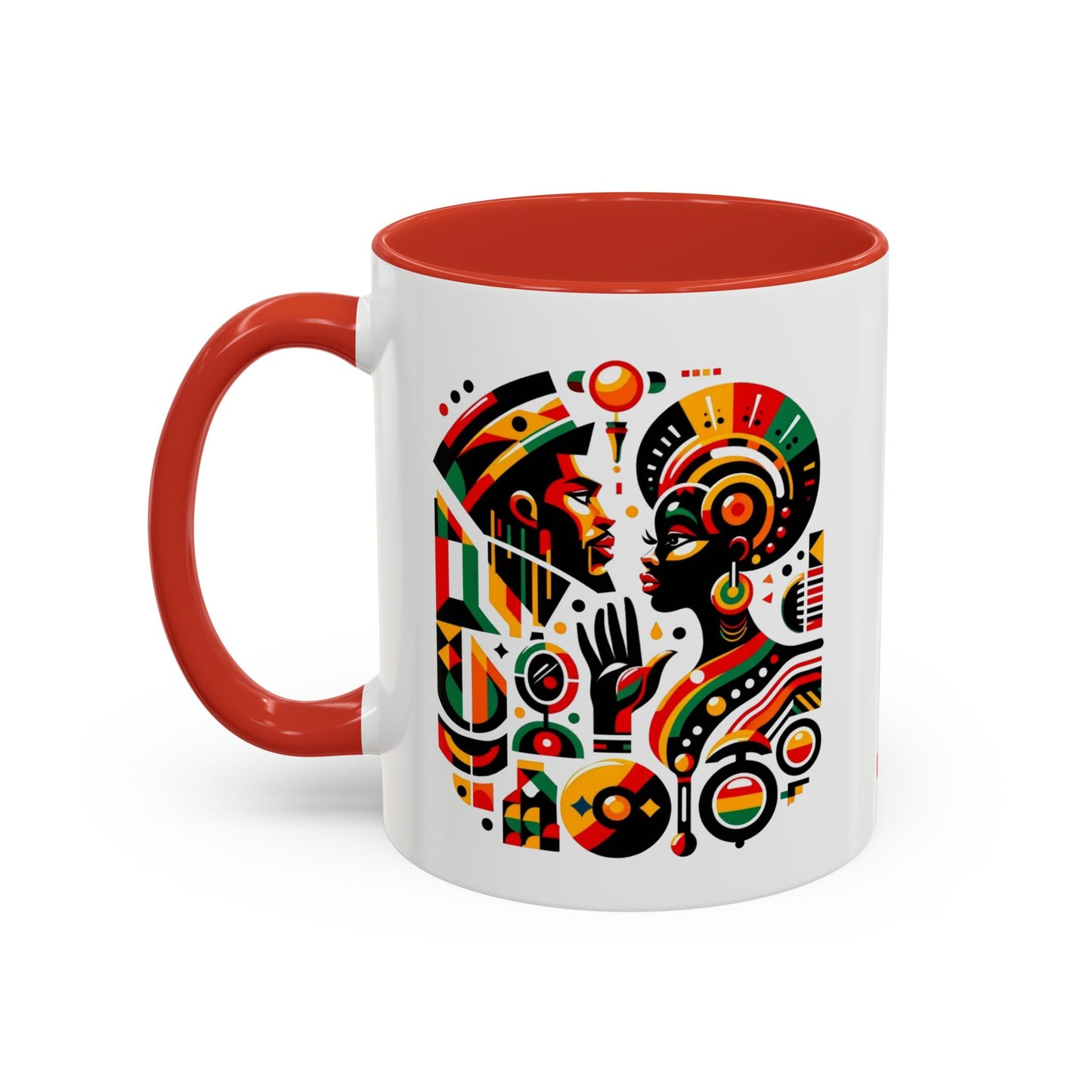 Artistic Black Beauty Coffee Mug - 11oz & 15oz - Vibrant Cultural Design for Home & Office