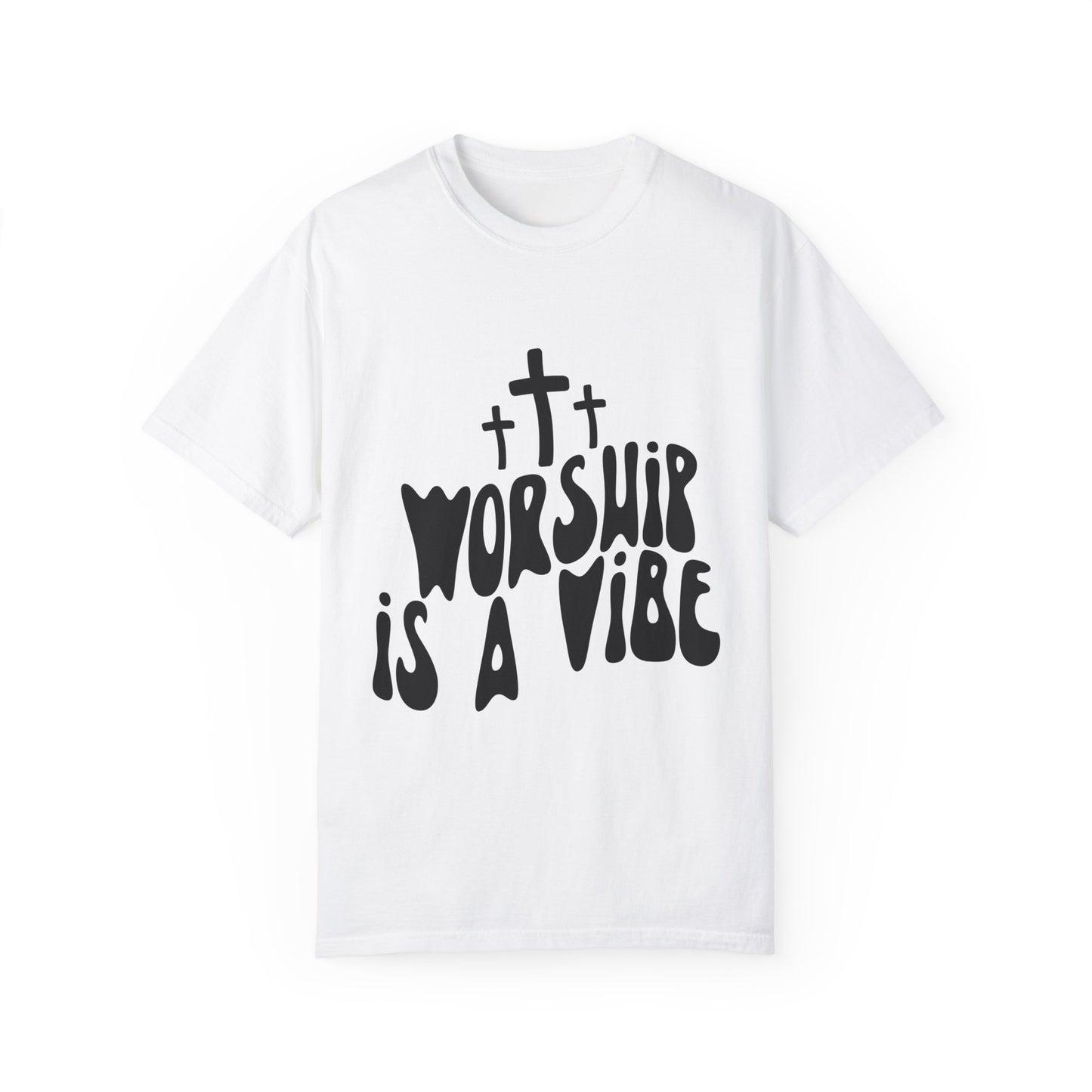 Worship is a Vibe Unisex Garment-Dyed T-Shirt - Casual Spiritual Tee for Everyday Wear