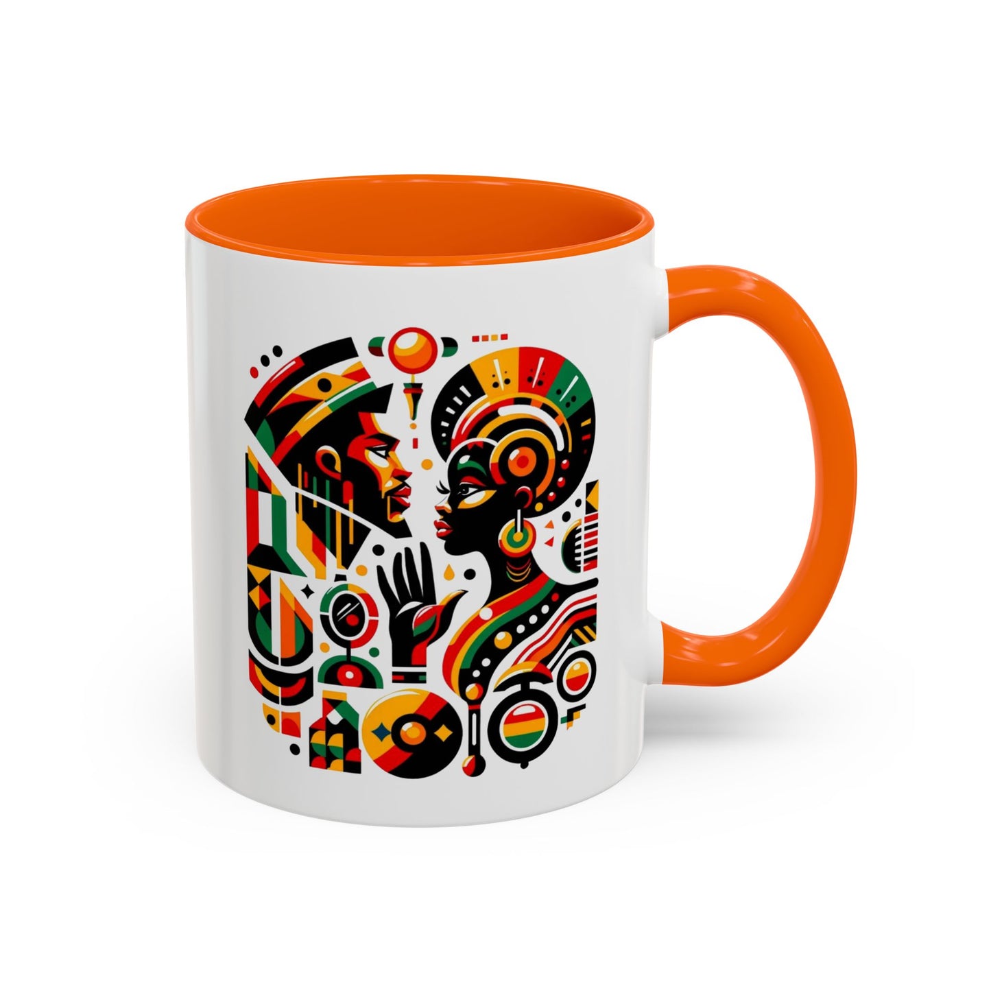 Artistic Black Beauty Coffee Mug - 11oz & 15oz - Vibrant Cultural Design for Home & Office