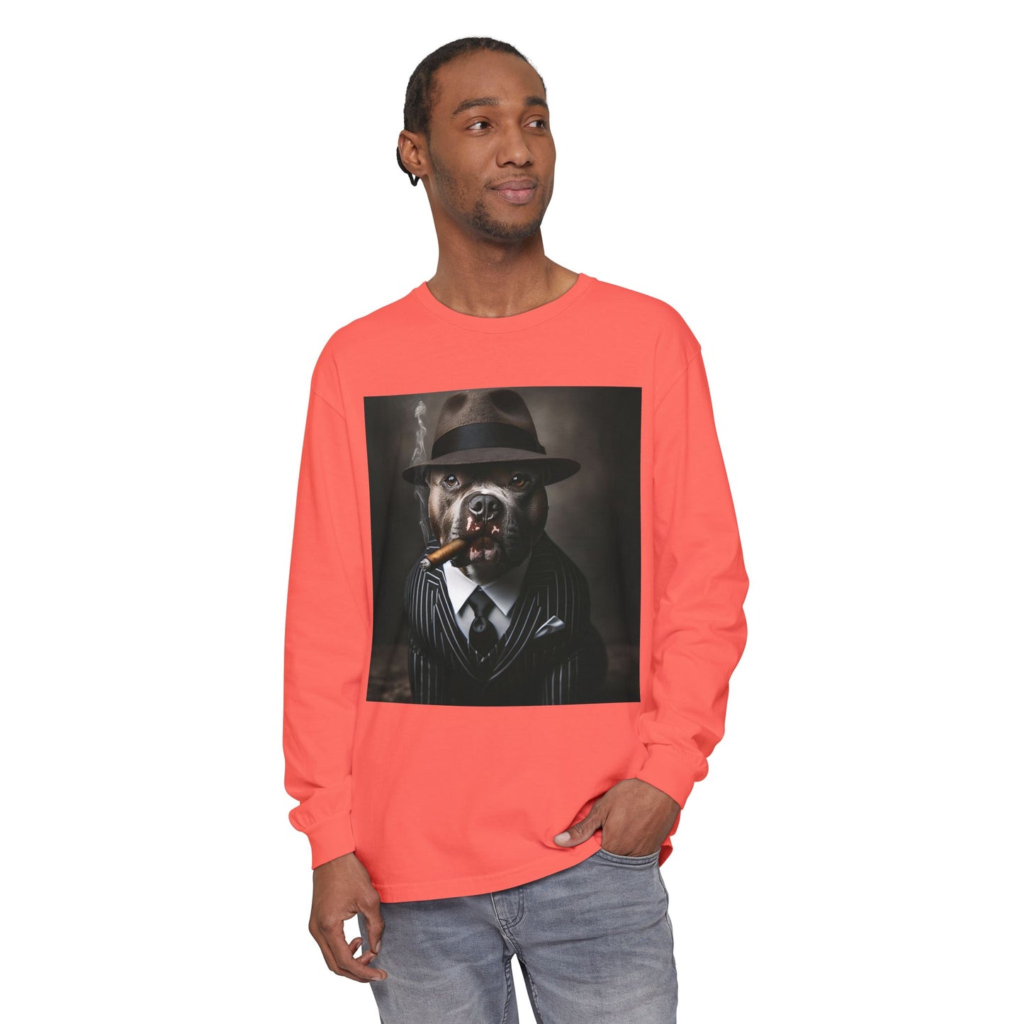 Unisex Garment-dyed Long Sleeve T-Shirt