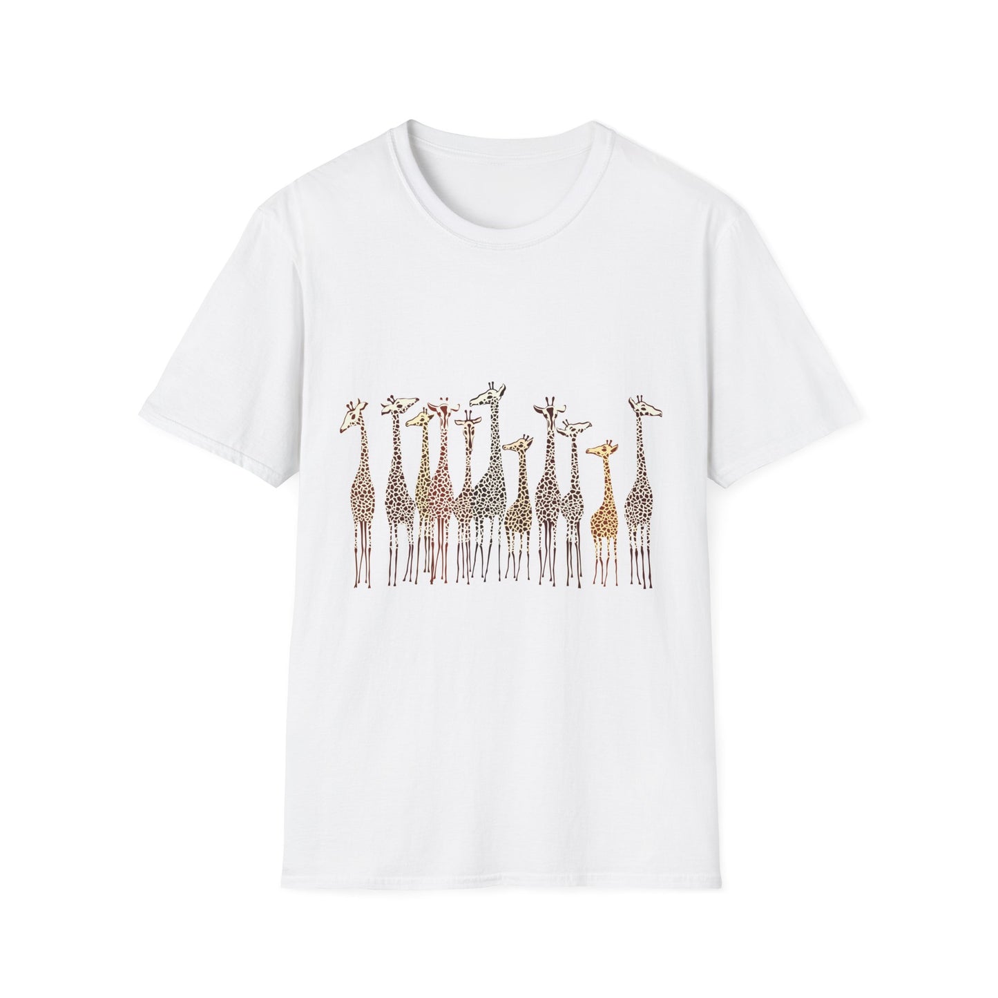 Giraffe Print Unisex Softstyle T-Shirt - Fun and Stylish Wildlife Tee for Nature Lovers