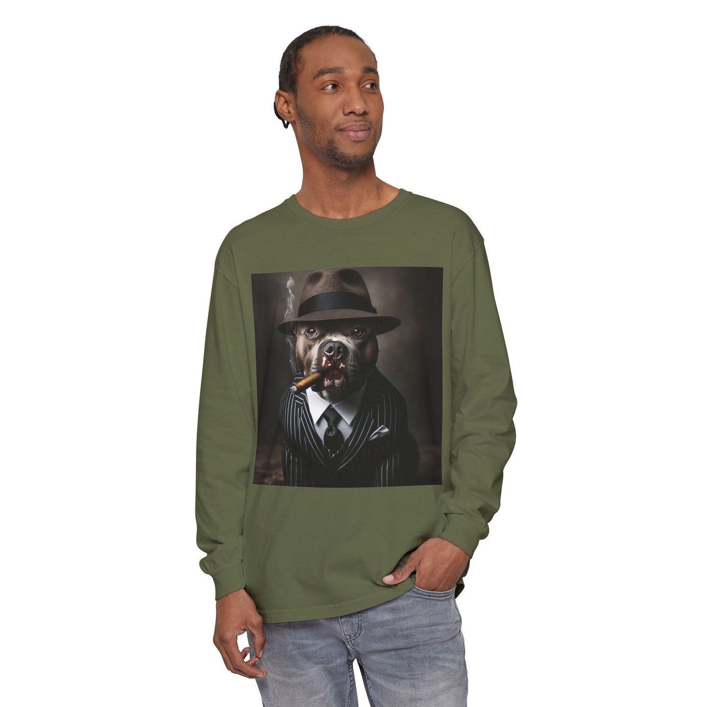 Unisex Garment-dyed Long Sleeve T-Shirt