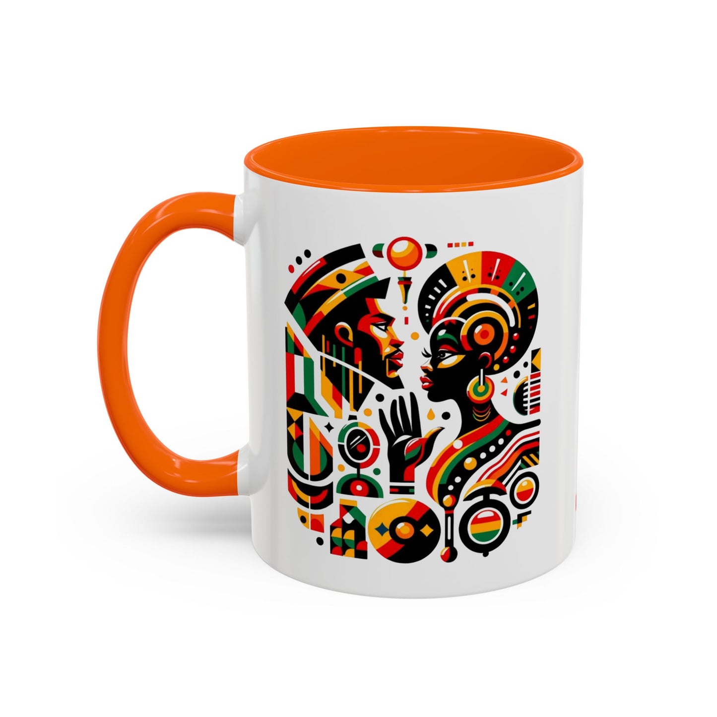 Artistic Black Beauty Coffee Mug - 11oz & 15oz - Vibrant Cultural Design for Home & Office