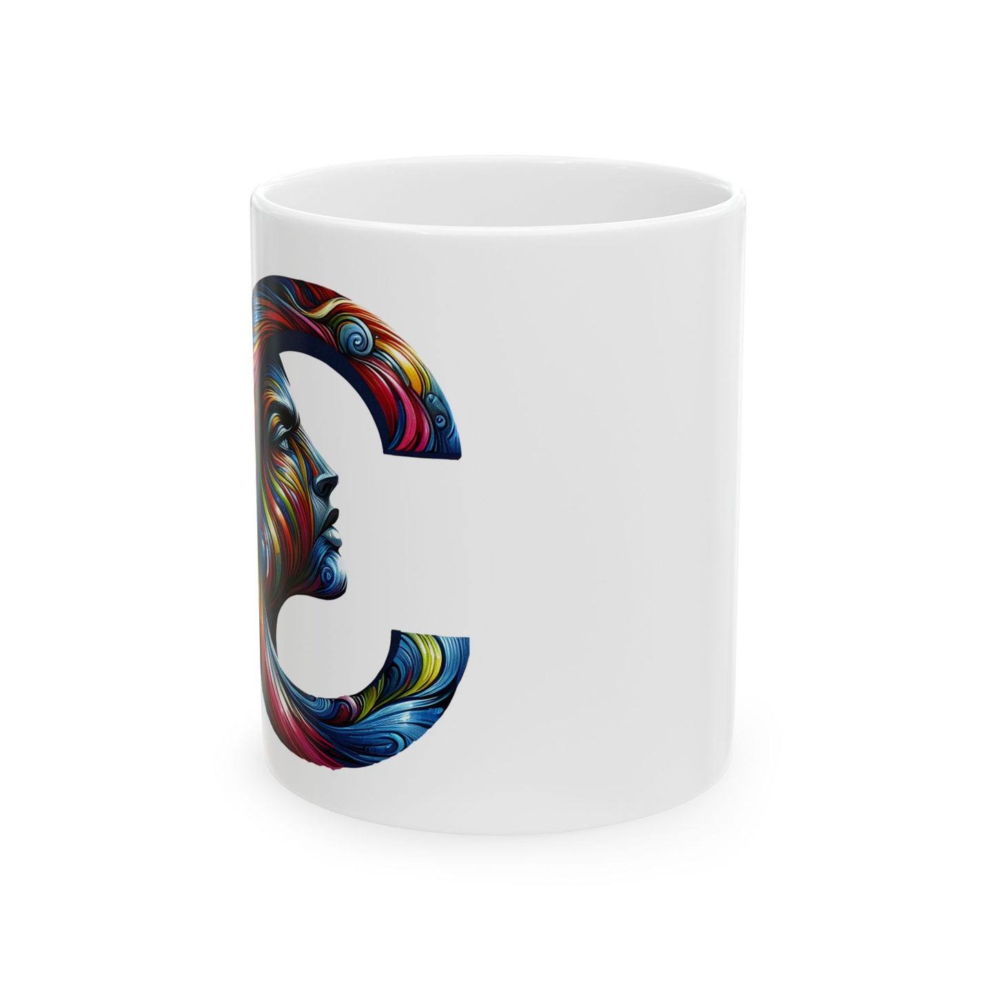 Colorful Abstract Face Ceramic Mug - Artistic Drinkware for Every Occasion