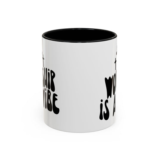 Worship is a Vibe Coffee Mug | Inspirational Christian Drinkware | Perfect for Gifts & Daily Use