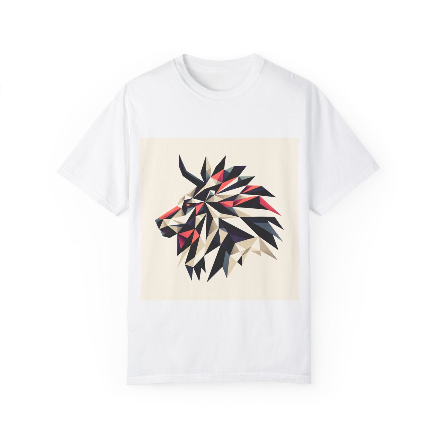 Unisex Garment-Dyed T-Shirt: Abstract Lion & Drunk-ish St. Patrick's Day Design