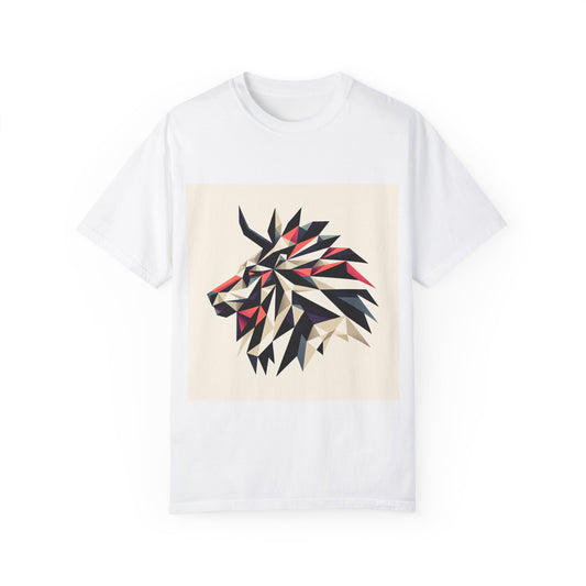 Unisex Garment-Dyed T-Shirt: Abstract Lion & Drunk-ish St. Patrick's Day Design