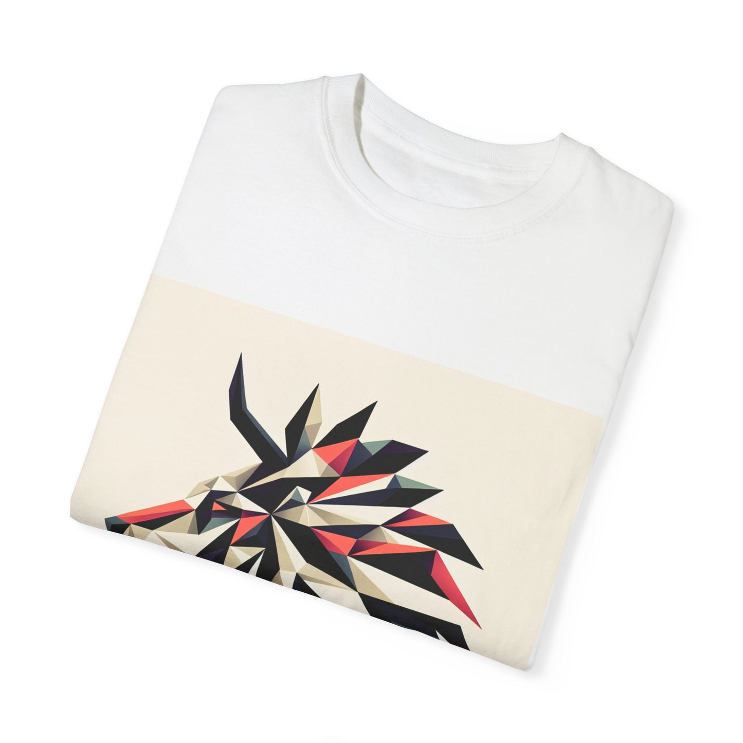 Unisex Garment-Dyed T-Shirt: Abstract Lion & Drunk-ish St. Patrick's Day Design