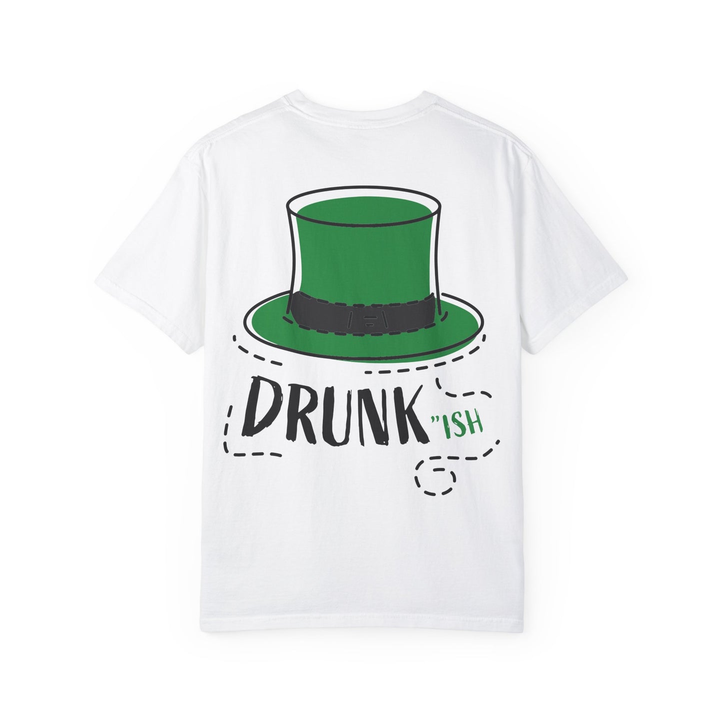 Unisex Garment-Dyed T-Shirt: Abstract Lion & Drunk-ish St. Patrick's Day Design