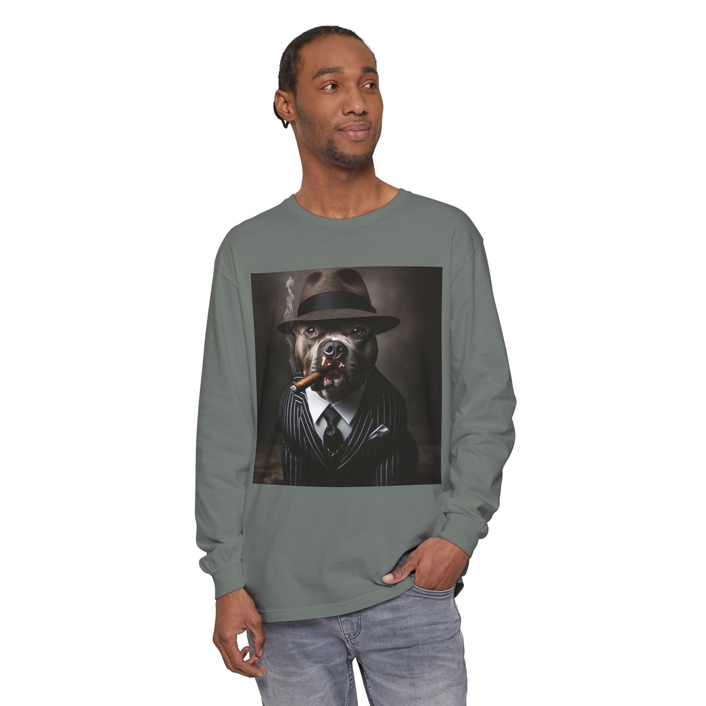 Unisex Garment-dyed Long Sleeve T-Shirt