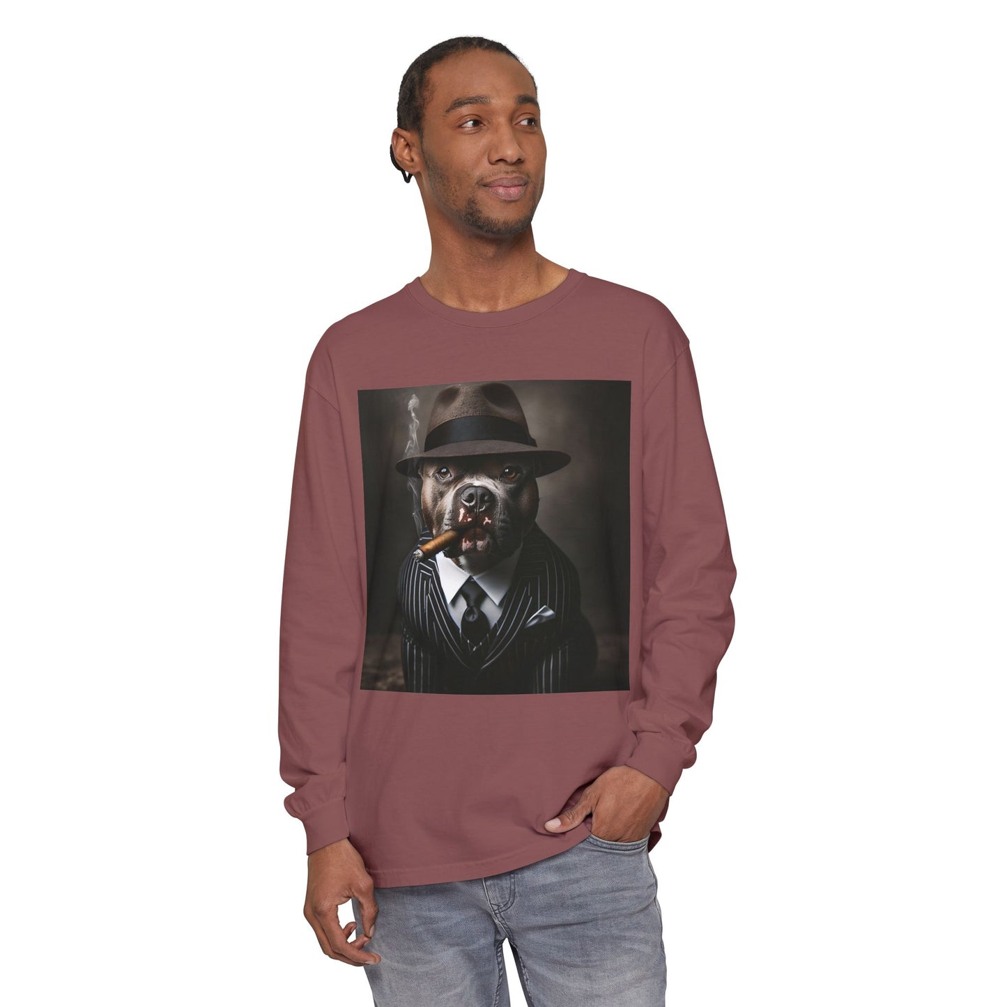 Unisex Garment-dyed Long Sleeve T-Shirt