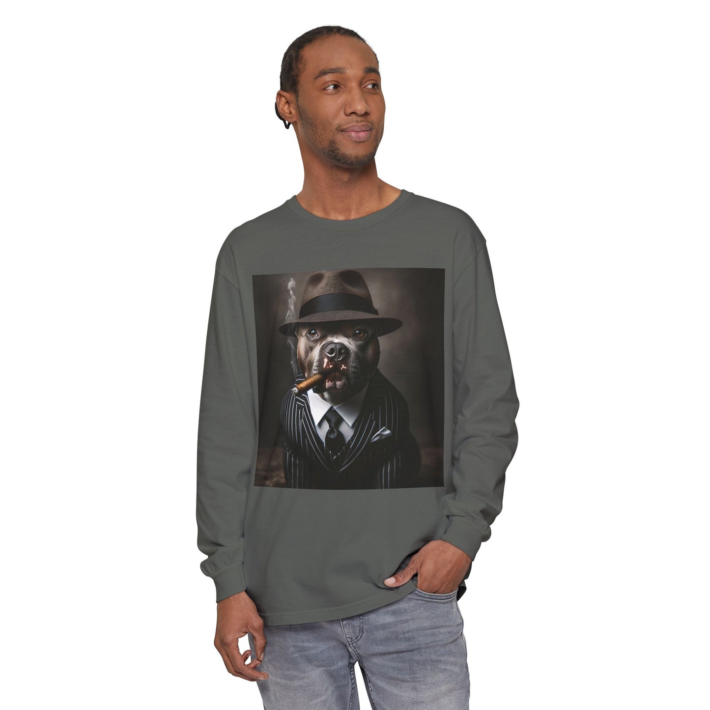 Unisex Garment-dyed Long Sleeve T-Shirt