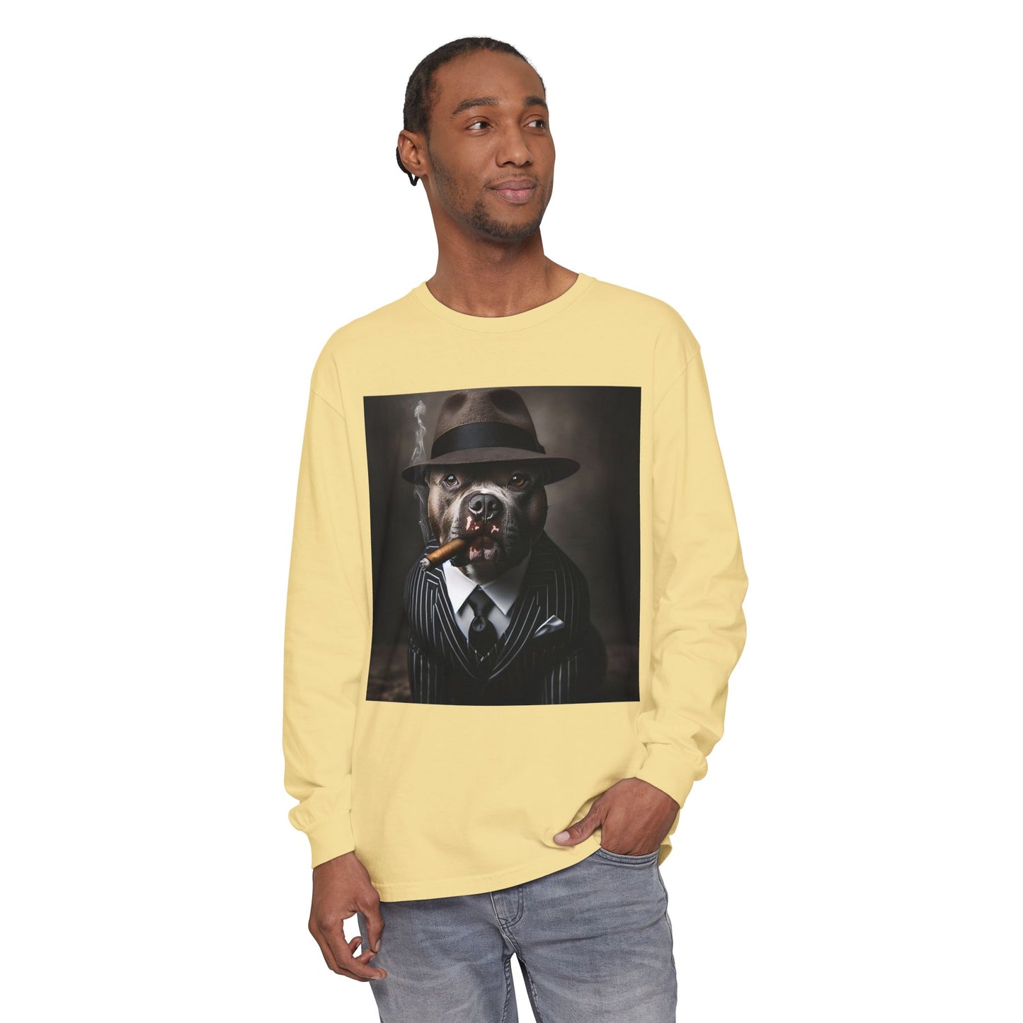 Unisex Garment-dyed Long Sleeve T-Shirt