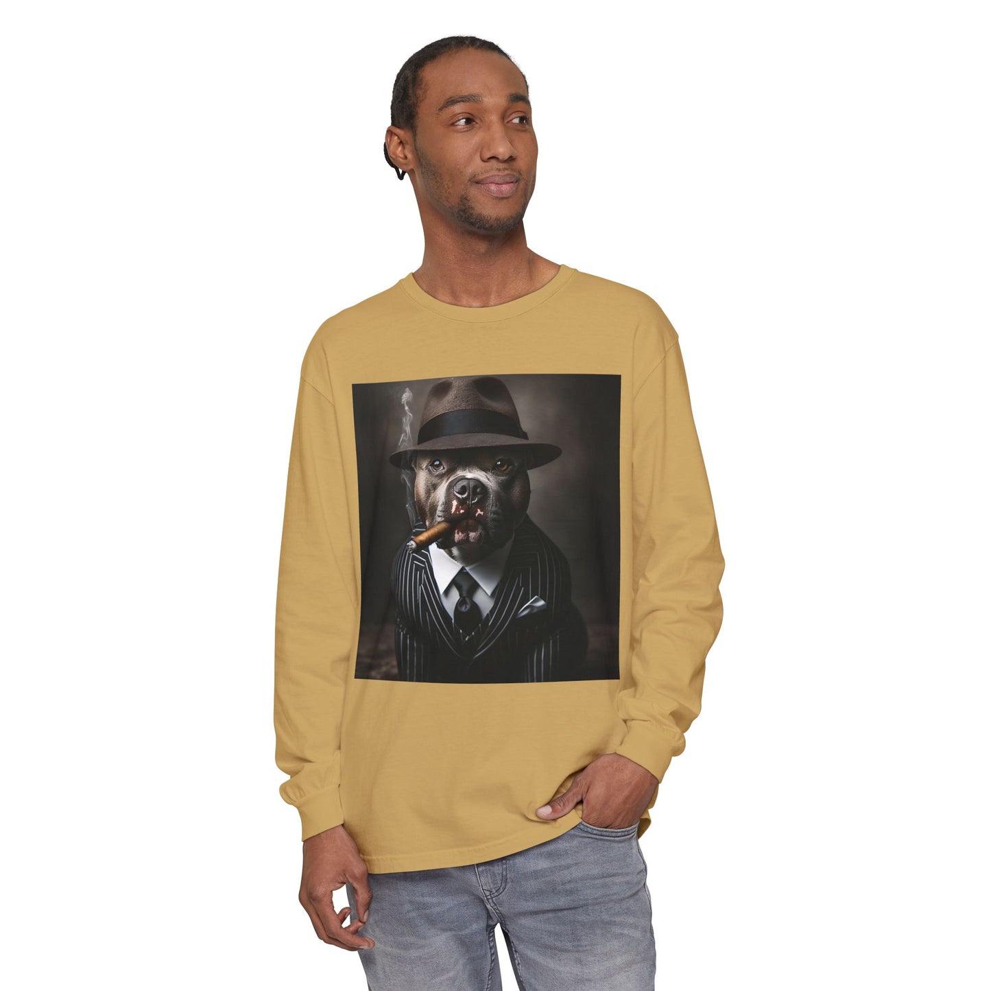 Unisex Garment-dyed Long Sleeve T-Shirt