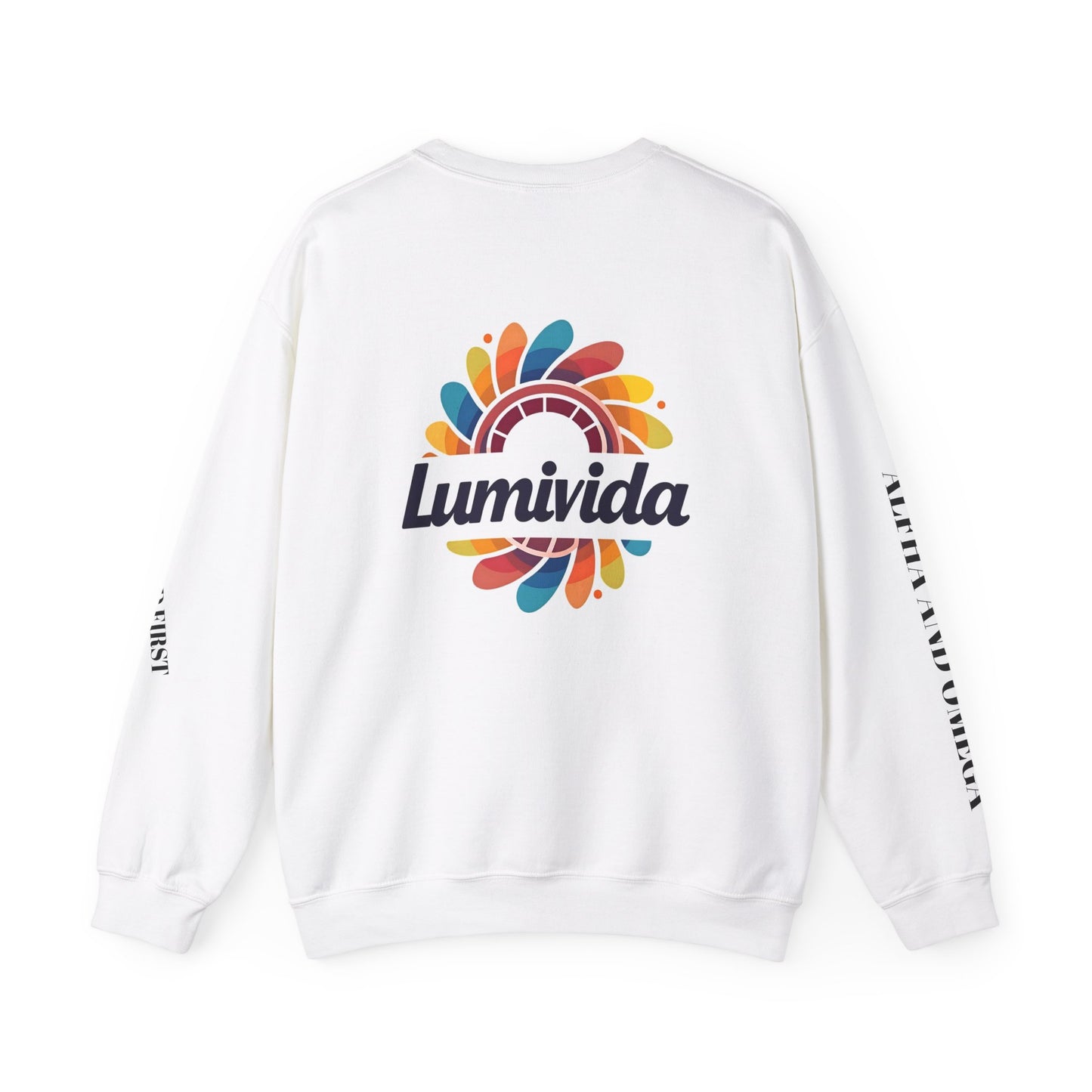 Unisex Heavy Blend™ Crewneck Sweatshirt - 'In Gods Hands' & Lumivida Design