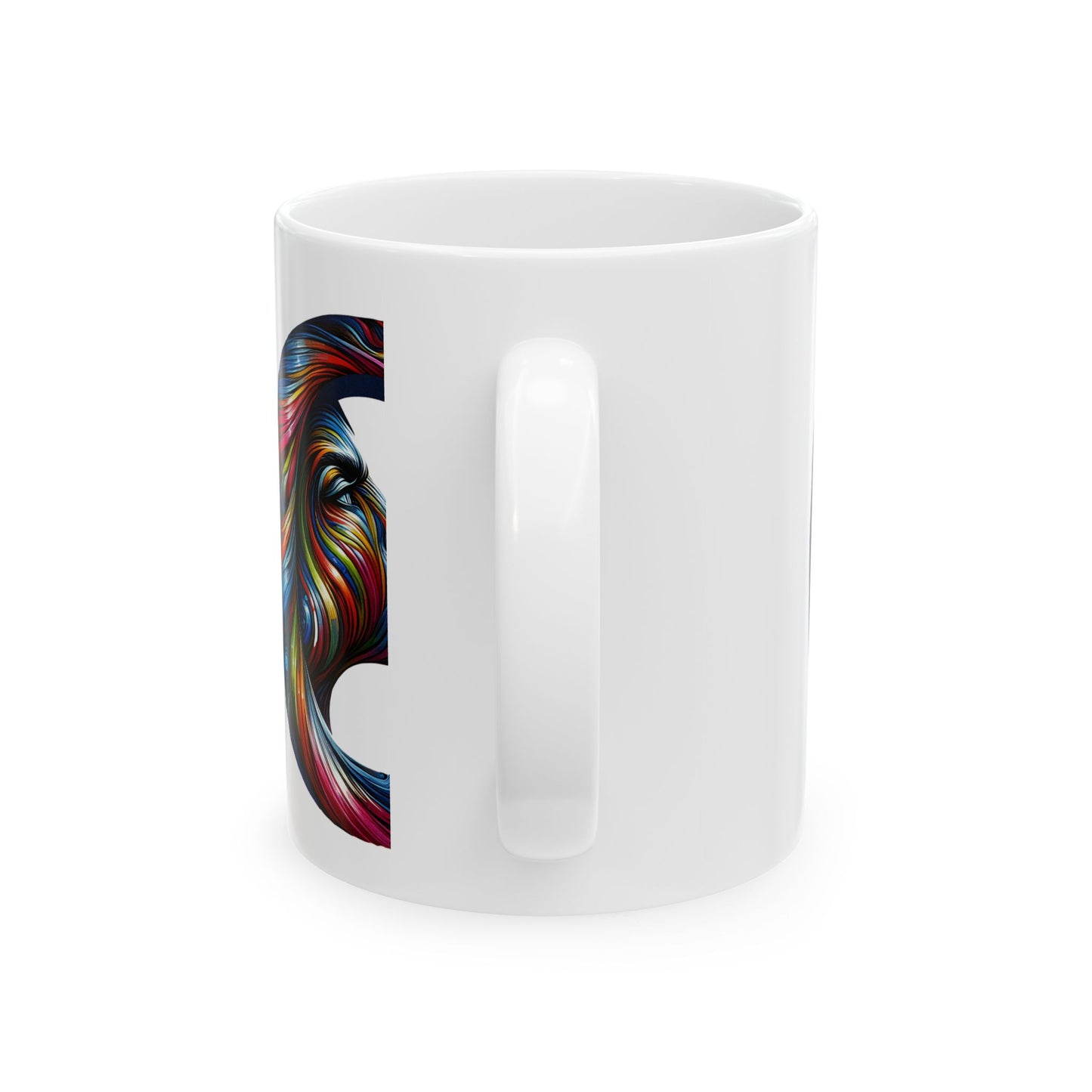 Colorful Abstract Face Ceramic Mug - Artistic Drinkware for Every Occasion