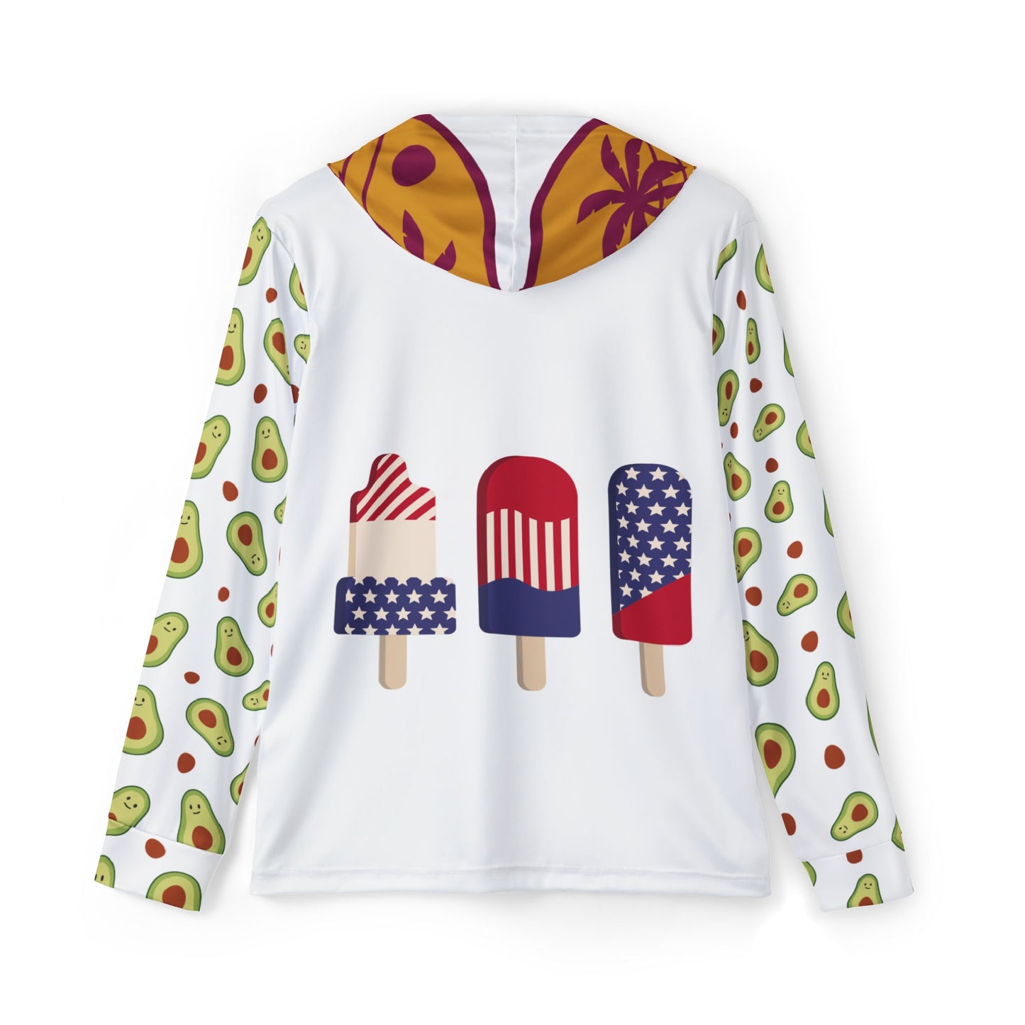 Patriotic Men's Sports Warmup Hoodie - USA Flag Design